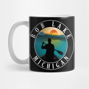 Bob Lake Canoeing Michigan Sunset Mug